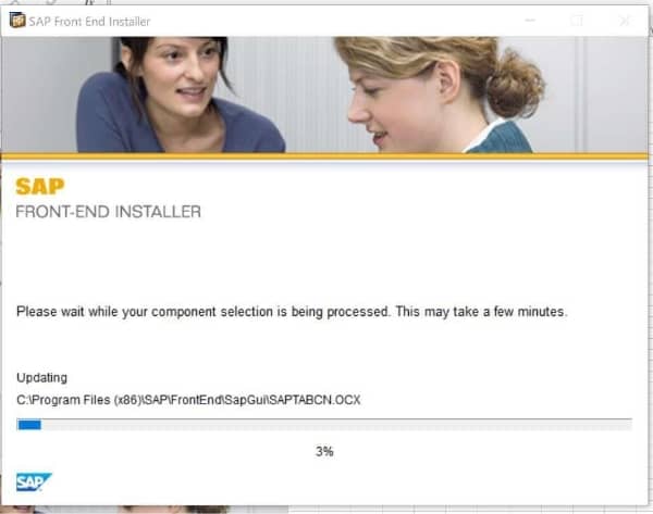 インストール完了まで待ちましょう。